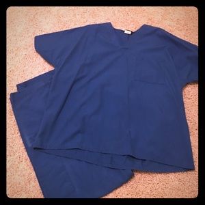 Royal blue Cherokee scrub set